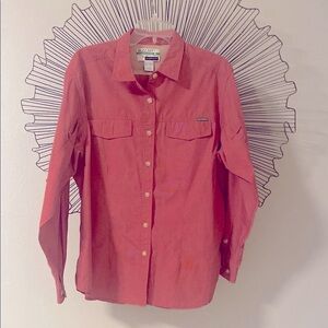 Exofficio Buzz Off Women’s Soft Poppy Color  Utility Shirt Women’s Size Large
